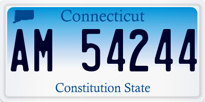 CT license plate AM54244