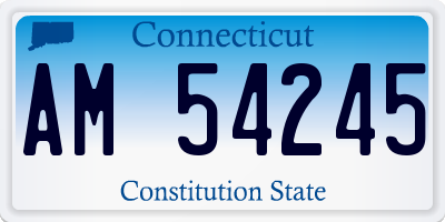 CT license plate AM54245