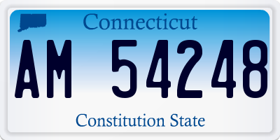 CT license plate AM54248