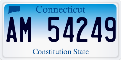 CT license plate AM54249