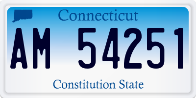 CT license plate AM54251