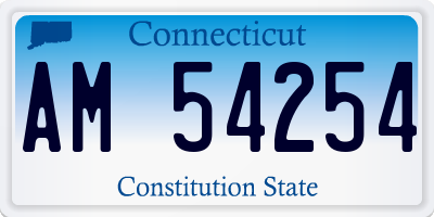 CT license plate AM54254