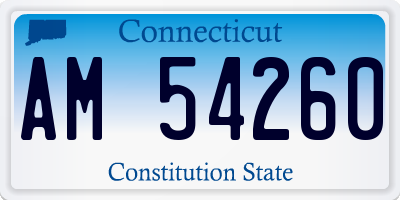 CT license plate AM54260