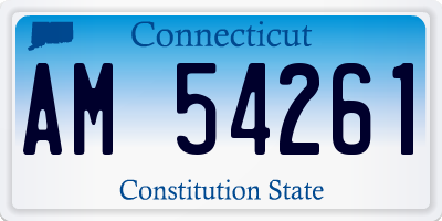 CT license plate AM54261