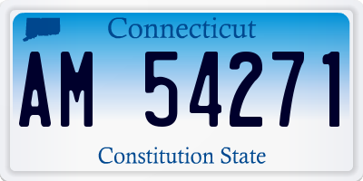 CT license plate AM54271
