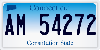 CT license plate AM54272