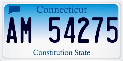 CT license plate AM54275
