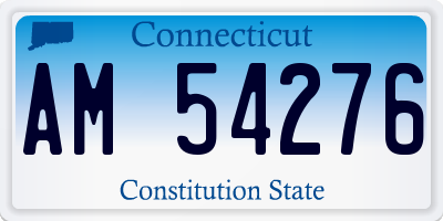 CT license plate AM54276