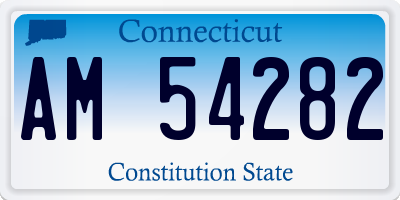 CT license plate AM54282