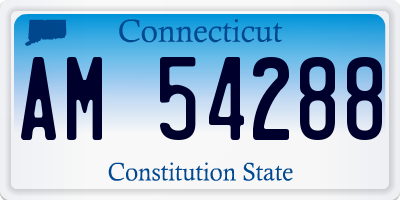 CT license plate AM54288