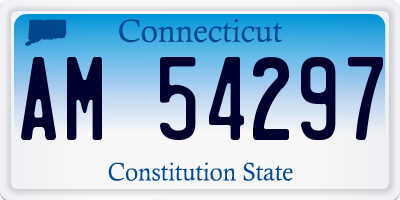 CT license plate AM54297