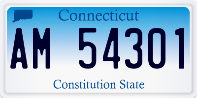 CT license plate AM54301