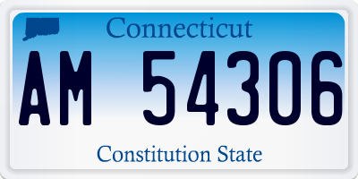 CT license plate AM54306