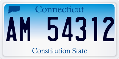 CT license plate AM54312