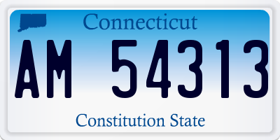 CT license plate AM54313