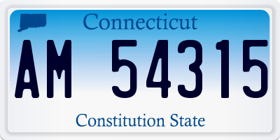 CT license plate AM54315