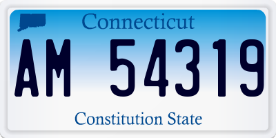 CT license plate AM54319