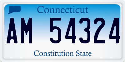 CT license plate AM54324