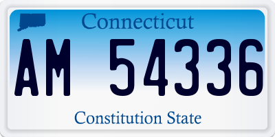 CT license plate AM54336