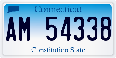 CT license plate AM54338