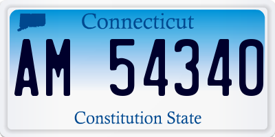 CT license plate AM54340