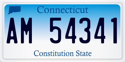 CT license plate AM54341