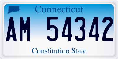 CT license plate AM54342