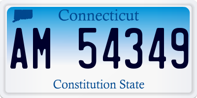 CT license plate AM54349