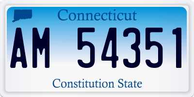 CT license plate AM54351