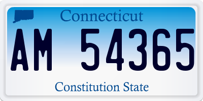CT license plate AM54365