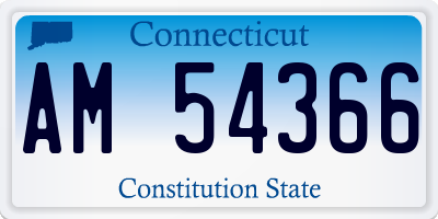 CT license plate AM54366