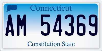 CT license plate AM54369