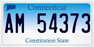 CT license plate AM54373