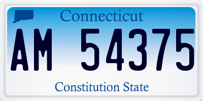 CT license plate AM54375