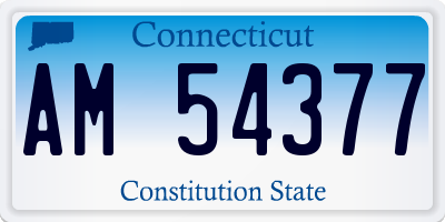 CT license plate AM54377