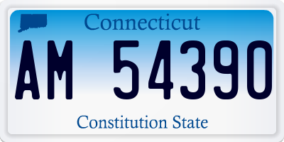CT license plate AM54390