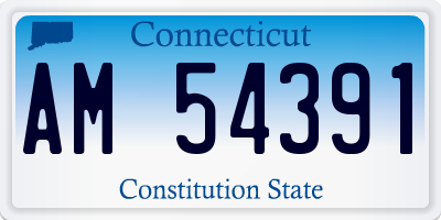 CT license plate AM54391