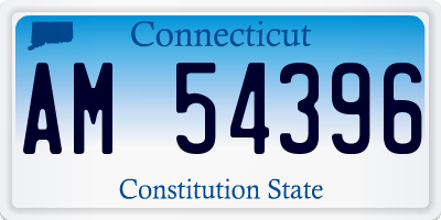 CT license plate AM54396