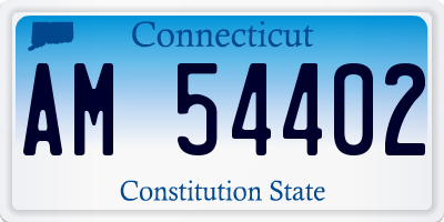 CT license plate AM54402