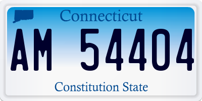 CT license plate AM54404