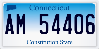 CT license plate AM54406