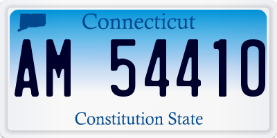 CT license plate AM54410