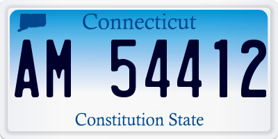 CT license plate AM54412