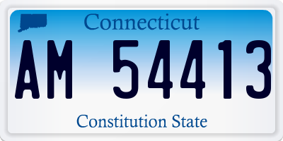 CT license plate AM54413