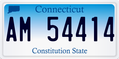 CT license plate AM54414