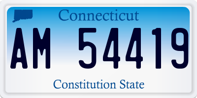 CT license plate AM54419