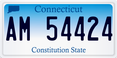 CT license plate AM54424