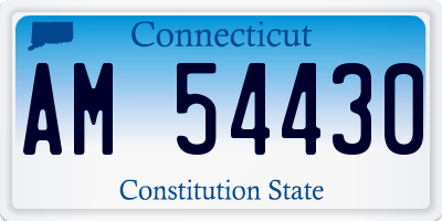 CT license plate AM54430