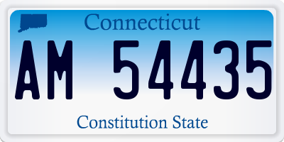 CT license plate AM54435