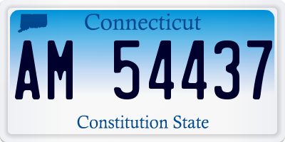CT license plate AM54437